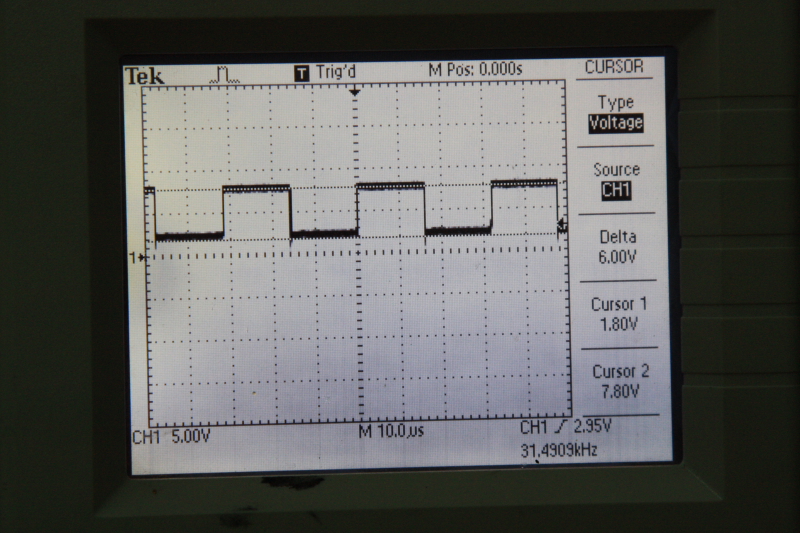oscilloscope test of Dual Frequency Zapper